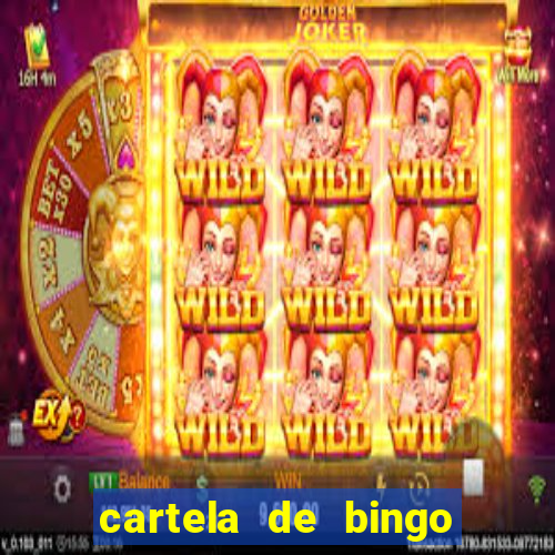 cartela de bingo cha de bebe